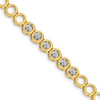 14K Yellow Gold 7" Tennis Bracelet Mounting with 6 Round Prong-Set Heads for Add-a-Diamond Design by Monteluci Fine Jewelry