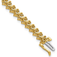 14K Yellow Gold 7" Tennis Bracelet Mounting with Prong Set 2.1mm Round Stones - No Stones Included by Oro Pregiato