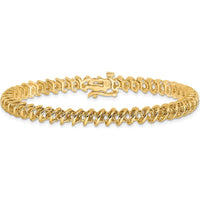 14K Yellow Gold 7" Tennis Bracelet Mounting with Prong Set 2.1mm Round Stones - No Stones Included by Oro Pregiato