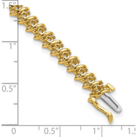 14K Yellow Gold 7" Tennis Bracelet Mounting with Prong Set 2.1mm Round Stones - No Stones Included by Oro Pregiato