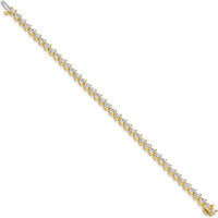 14K Yellow Gold 7" Tennis Bracelet Mounting with Three-Prong Round Diamond Settings - Holds 6.15 Carat Total Diamond Weight by Oro Pregiato