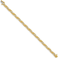 14K Yellow Gold 7" Tennis Bracelet with 28 Round Diamonds - 1.45 Carat Total Diamond Weight by Monteluci Fine Jewelry