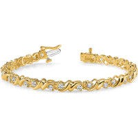 14K Yellow Gold 7" Tennis Bracelet with 28 Round Diamonds - 1.45 Carat Total Diamond Weight by Monteluci Fine Jewelry
