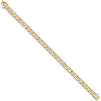 14K Yellow Gold 7" Tennis Bracelet with 34 Round Diamonds - 5.1 Carat Total Diamond Weight by Monteluci Fine Jewelry