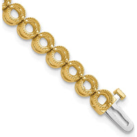 14K Yellow Gold 7" Tennis Bracelet with 36 Round Diamonds - 5.94 Carat Total Diamond Weight by Monteluci Fine Jewelry