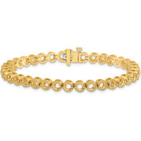 14K Yellow Gold 7" Tennis Bracelet with 36 Round Diamonds - 5.94 Carat Total Diamond Weight by Monteluci Fine Jewelry