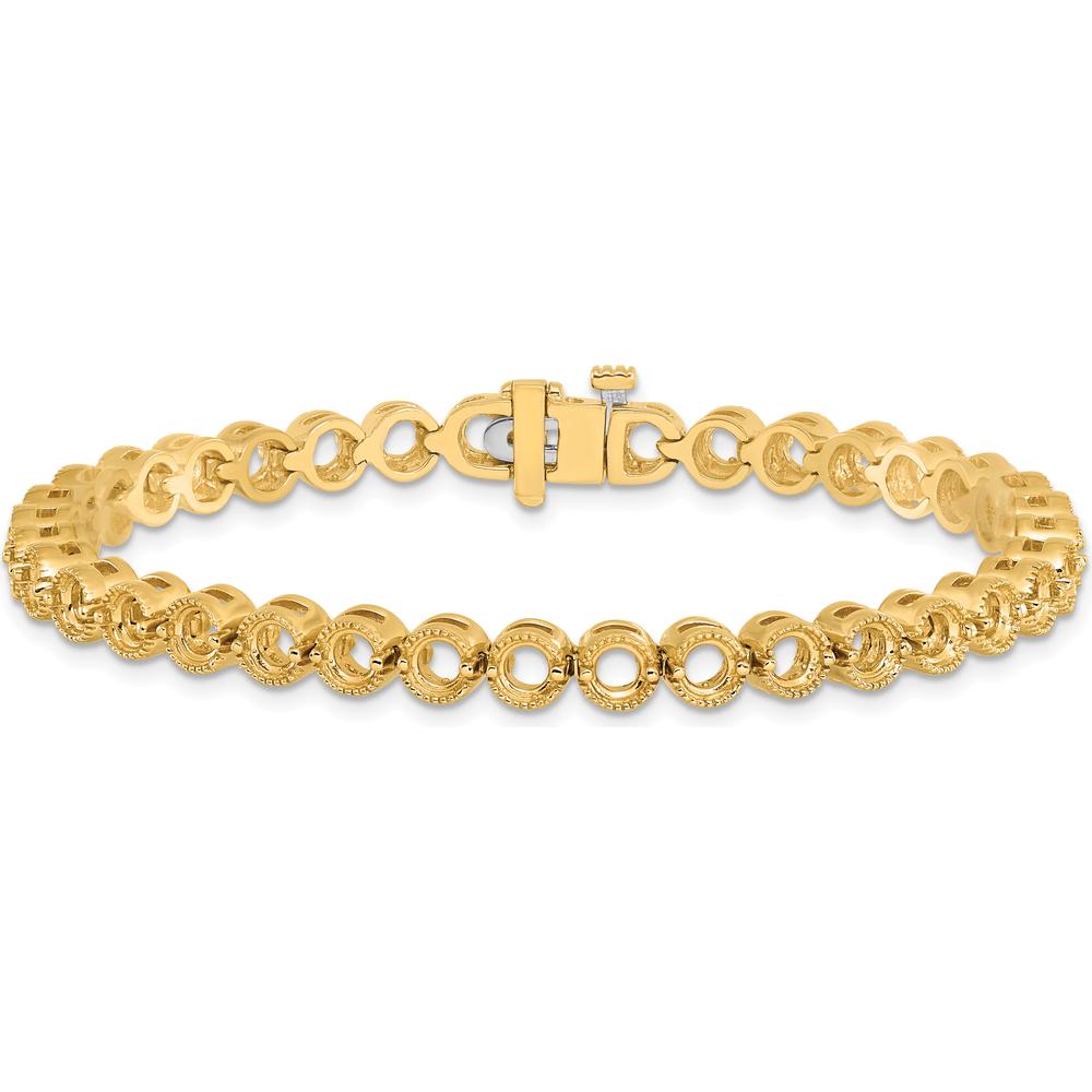 14K Yellow Gold 7" Tennis Bracelet with 36 Round Diamonds - 5.94 Carat Total Diamond Weight by Monteluci Fine Jewelry