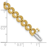 14K Yellow Gold 7" Tennis Bracelet with 36 Round Diamonds - 5.94 Carat Total Diamond Weight by Monteluci Fine Jewelry