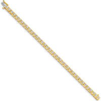 14K Yellow Gold 7" Tennis Bracelet with 37 Round Diamonds - 3.75 Carat Total Diamond Weight by Monteluci Fine Jewelry