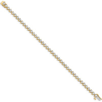 14K Yellow Gold 7" Tennis Bracelet with 41 Round Diamonds in Illusion Setting - 2.0 Carats Total Diamond Weight by Monteluci Fine Jewelry