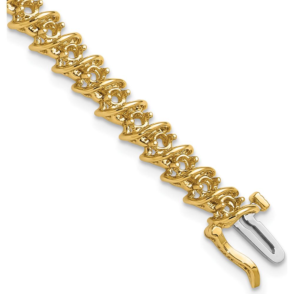 14K Yellow Gold 7" Tennis Bracelet with 43 Round Diamonds - 2.25 Carat Total Diamond Weight by Monteluci Fine Jewelry