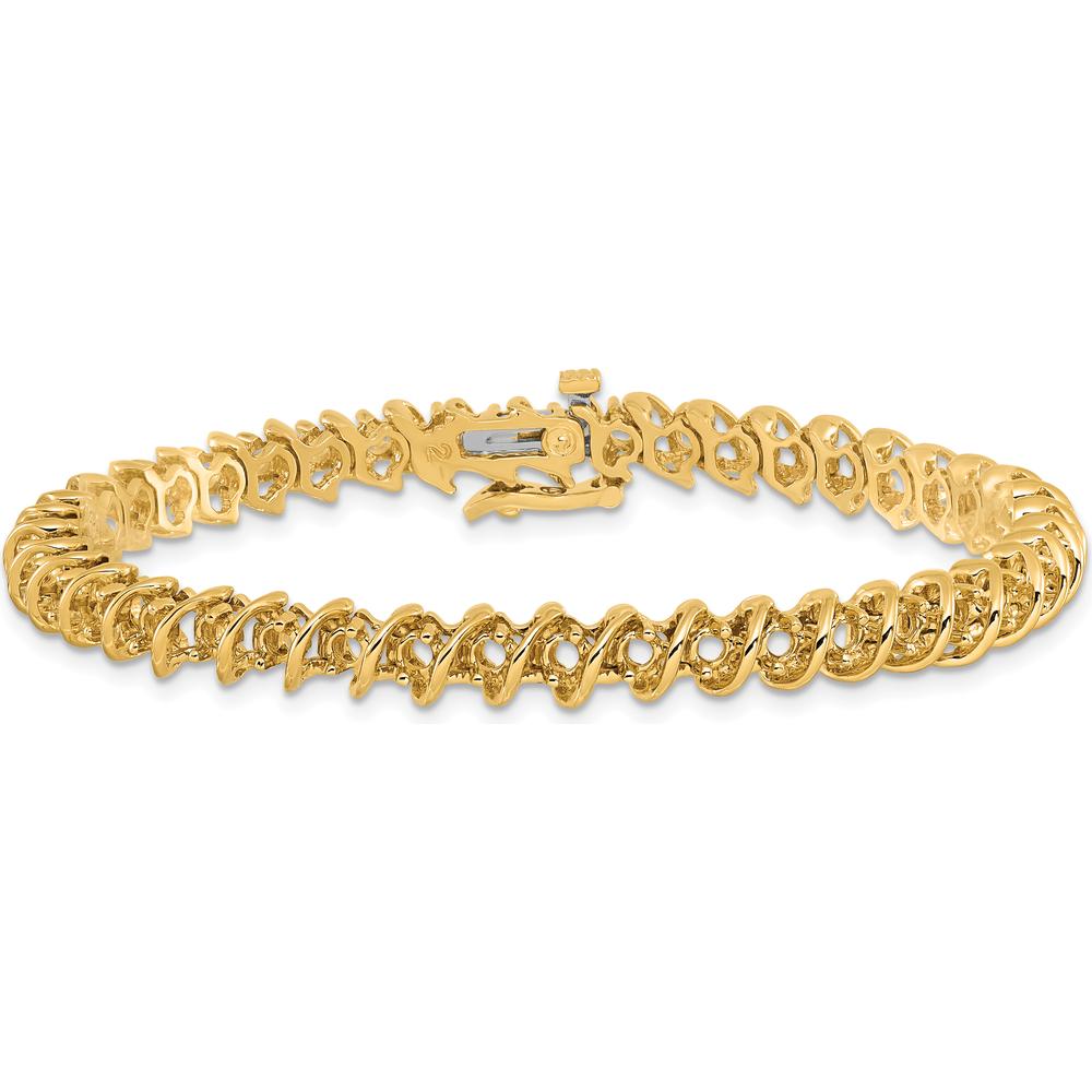 14K Yellow Gold 7" Tennis Bracelet with 43 Round Diamonds - 2.25 Carat Total Diamond Weight by Monteluci Fine Jewelry