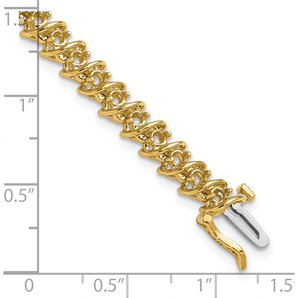 14K Yellow Gold 7" Tennis Bracelet with 43 Round Diamonds - 2.25 Carat Total Diamond Weight by Monteluci Fine Jewelry