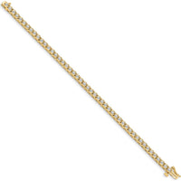 14K Yellow Gold 7" Tennis Bracelet with 47 Round Diamonds - 2.02 Carats Total Diamond Weight by Oro Pregiato