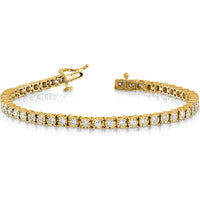 14K Yellow Gold 7" Tennis Bracelet with 47 Round Diamonds - 2.02 Carats Total Diamond Weight by Oro Pregiato