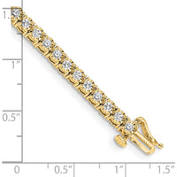 14K Yellow Gold 7" Tennis Bracelet with 47 Round Diamonds - 2.02 Carats Total Diamond Weight by Oro Pregiato