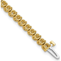 14K Yellow Gold 7" Tennis Bracelet with 53 Round Diamonds - 2.7mm by Monteluci Fine Jewelry