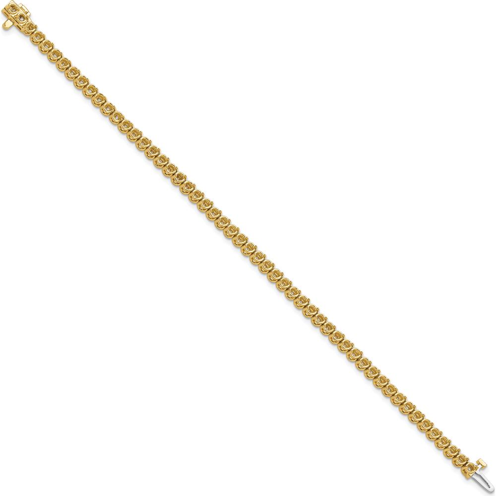 14K Yellow Gold 7" Tennis Bracelet with 53 Round Diamonds - 2.7mm by Monteluci Fine Jewelry