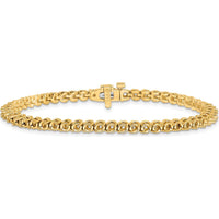 14K Yellow Gold 7" Tennis Bracelet with 53 Round Diamonds - 2.7mm by Monteluci Fine Jewelry