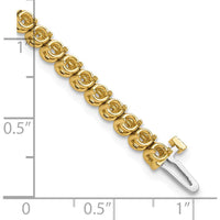 14K Yellow Gold 7" Tennis Bracelet with 53 Round Diamonds - 2.7mm by Monteluci Fine Jewelry