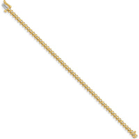 14K Yellow Gold 7" Tennis Bracelet with 54 Prong Set Round Diamonds - 1.08 Carat Total Diamond Weight by Monteluci Fine Jewelry