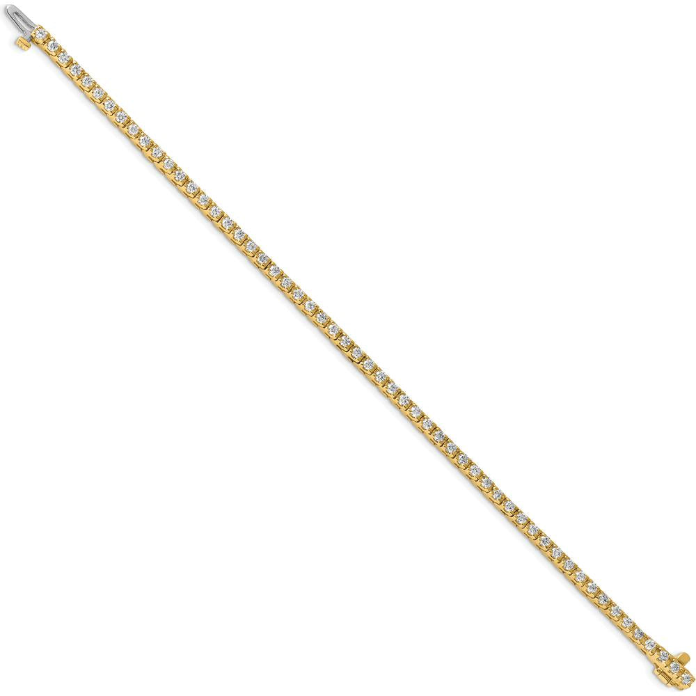 14K Yellow Gold 7" Tennis Bracelet with 56 Round Diamonds - 2.18 Carat Total Diamond Weight by Monteluci Fine Jewelry