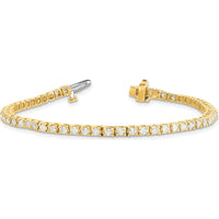 14K Yellow Gold 7" Tennis Bracelet with 56 Round Diamonds - 2.18 Carat Total Diamond Weight by Monteluci Fine Jewelry