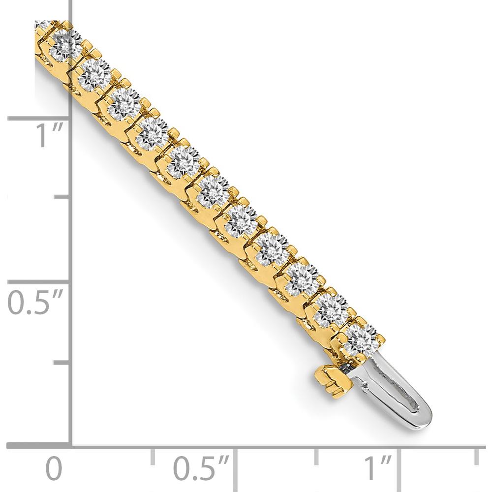 14K Yellow Gold 7" Tennis Bracelet with 56 Round Diamonds - 2.18 Carat Total Diamond Weight by Monteluci Fine Jewelry