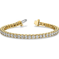 14K Yellow Gold 7" Tennis Bracelet with 62 Round Diamonds - 2.17 Carat Total Diamond Weight by Monteluci Fine Jewelry