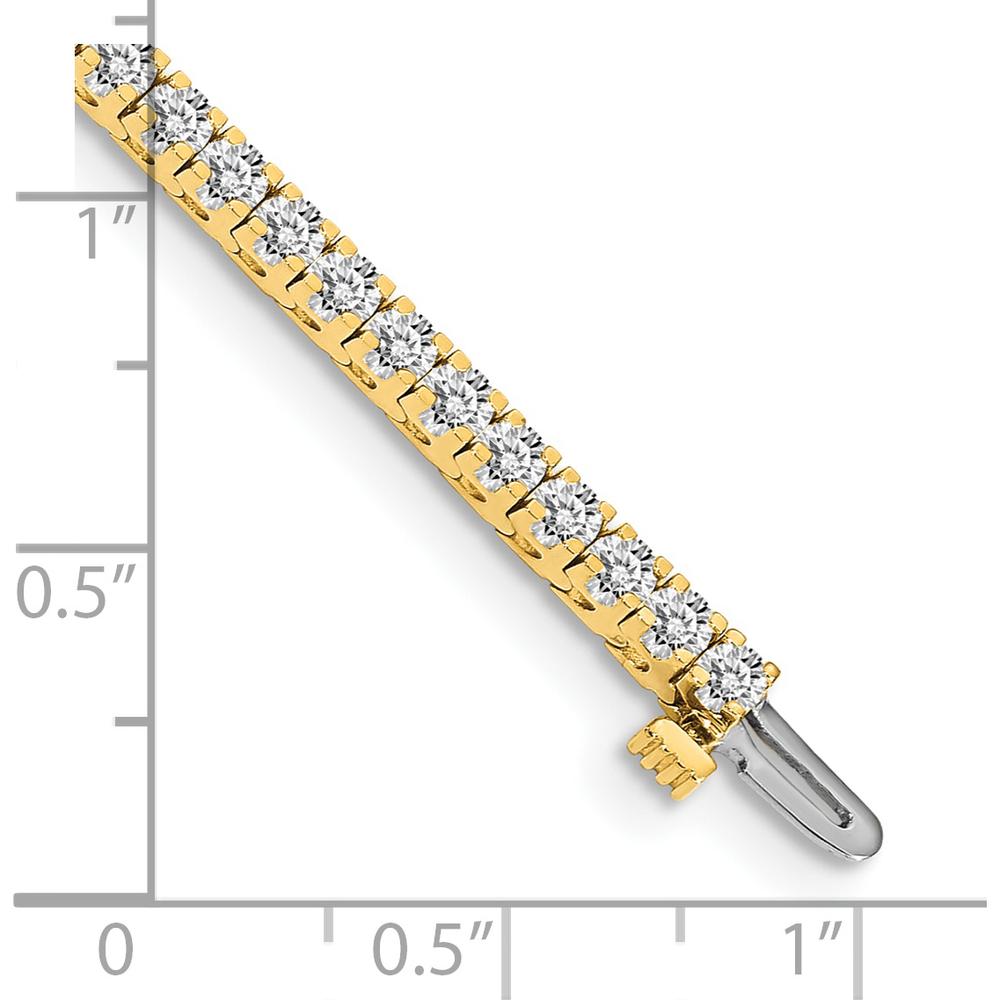 14K Yellow Gold 7" Tennis Bracelet with 62 Round Diamonds - 2.17 Carat Total Diamond Weight by Monteluci Fine Jewelry