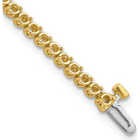 14K Yellow Gold 7" Tennis Bracelet with 68 Round Diamonds - 1.9mm Each by Monteluci Fine Jewelry