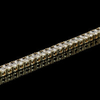 14K Yellow Gold 7" Tennis Bracelet with 72 Prong Set North-South Oval Cut Lab Diamonds - 4.96 Carat Total Weight, E-F Color, VS1 Clarity - Covaloro Fine Jewelry