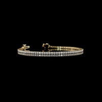 14K Yellow Gold 7" Tennis Bracelet with 82 Prong Set Round Lab Diamonds - 1.35 Carats Total Diamond Weight - Covaloro Fine Jewelry