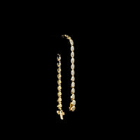 14K Yellow Gold 7" Tennis Bracelet with Bezel-Set Octagon Cut Lab Diamonds - 14.18 Total Carat Weight - Covaloro Fine Jewelry