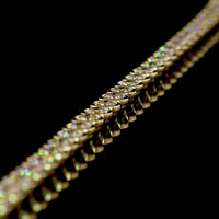 14K Yellow Gold 7" Tennis Bracelet with Bezel Set Round Lab Diamonds - 4.89 Carat Total Weight - Covaloro Fine Jewelry