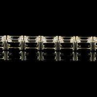 14K Yellow Gold 7" Tennis Bracelet with East-West Set Emerald Cut Lab Diamonds - 13.96 Carat Total Diamond Weight (E-F Color, VVS2 Clarity) - Covaloro Fine Jewelry