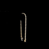 14K Yellow Gold 7" Tennis Bracelet with Round and Marquise Cut Lab Diamonds - 10.82 Carat Total Weight - Covaloro Fine Jewelry