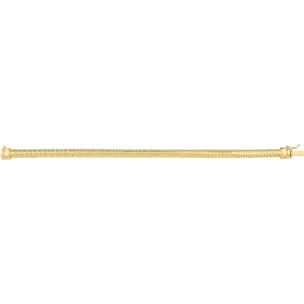 14K Yellow Gold 7" Tubogas Bracelet with Box and Figure 8 Clasp by Orozza Fine Jewelry