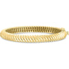 14K Yellow Gold 7" Twisted Cable Bangle with Polished Finish and Box Clasp by Orozza Fine Jewelry