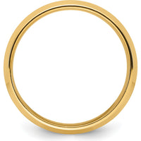 14K Yellow Gold 7mm Beveled Edge Comfort Fit Wedding Band Size 11 by Luciano & Cie