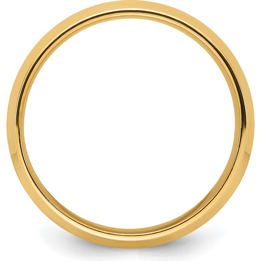 14K Yellow Gold 7mm Beveled Edge Comfort Fit Wedding Band Size 11 by Luciano & Cie