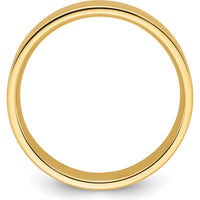 14K Yellow Gold 7mm Comfort Fit Flat Wedding Band - Size 11 by Luciano & Cie
