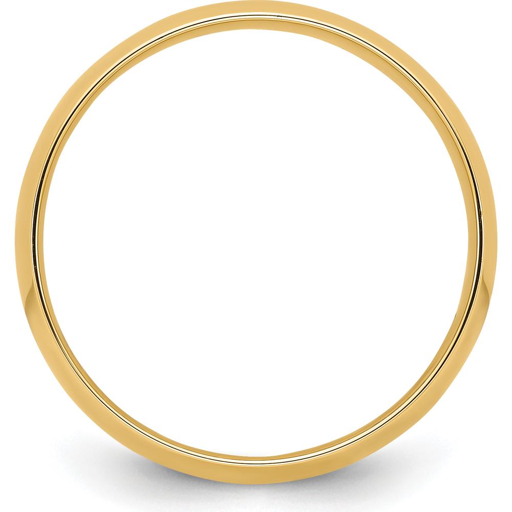 14K Yellow Gold 7mm Comfort Fit Polished Wedding Band - Size 9.5, Lightweight by Luciano & Cie