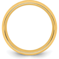 14K Yellow Gold 7mm Comfort Fit Wedding Band - Polished Domed Design Size 8.5 by Luciano & Cie