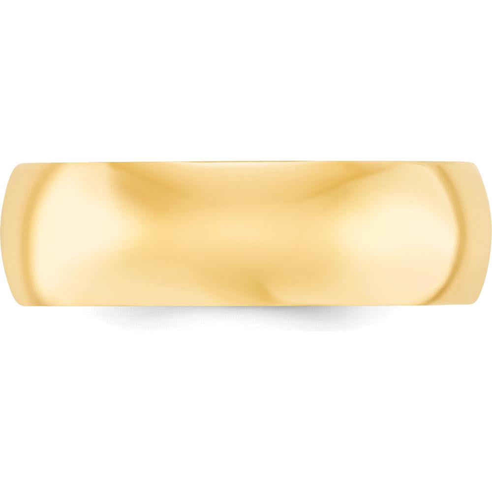 14K Yellow Gold 7mm Comfort Fit Wedding Band - Polished Domed Design Size 8.5 by Luciano & Cie