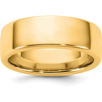 14K Yellow Gold 7mm Domed Comfort Fit Wedding Band for Men & Women by Luciano & Cie