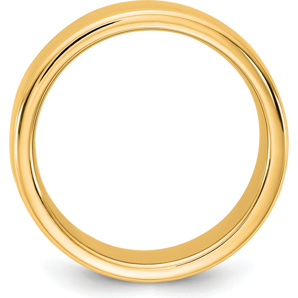 14K Yellow Gold 7mm Domed Comfort Fit Wedding Band for Men & Women by Luciano & Cie