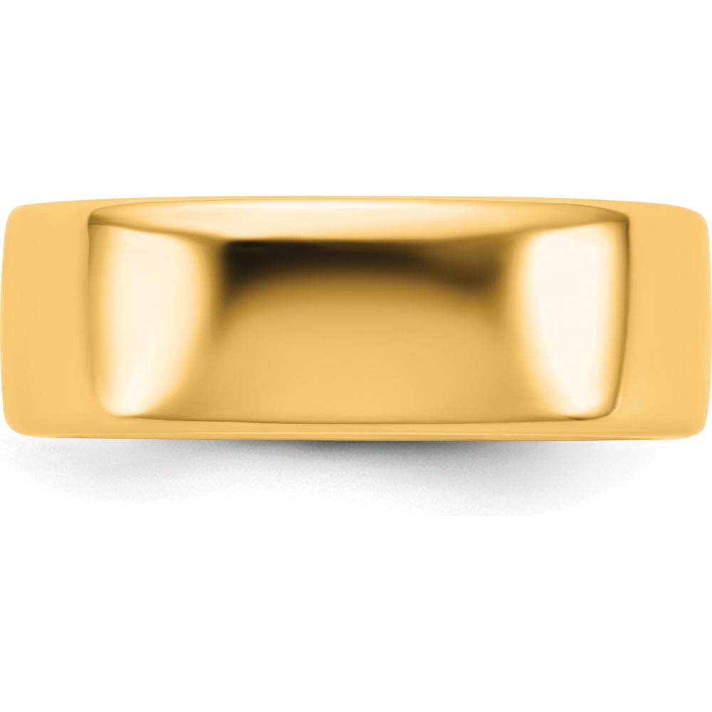 14K Yellow Gold 7mm Domed Comfort Fit Wedding Band for Men & Women by Luciano & Cie
