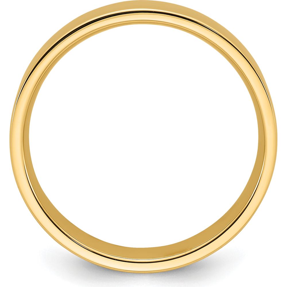 14K Yellow Gold 7mm Flat Comfort Fit Wedding Band - Unisex, Size 9.5 by Luciano & Cie