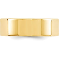 14K Yellow Gold 7mm Flat Comfort Fit Wedding Band - Unisex, Size 9.5 by Luciano & Cie